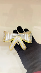 RHINESTONE CRYSTAL BOW HA-01